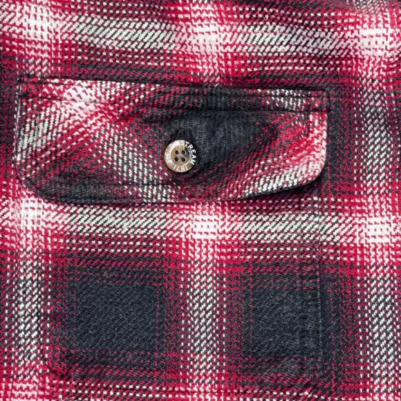 Field & Stream Shirt Mens Large Tall LT Red Black Plaid Flannel Western Cowboy - Picture 5 of 9